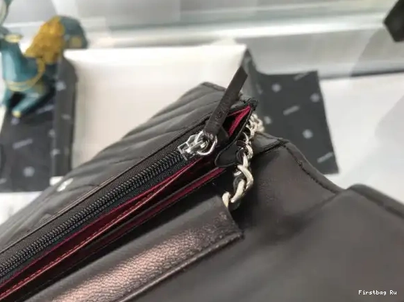 First Bag Ru Lambskin Gold Silver Flap With   CHANEL Bag Hardware 0621